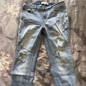 🌟RanCan LA🌟 lightly distressed light wash blue jeans